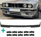Frontspoiler Lippe vorne Schwarz + 10x Montage Clips 87-94 passend für BMW E30
